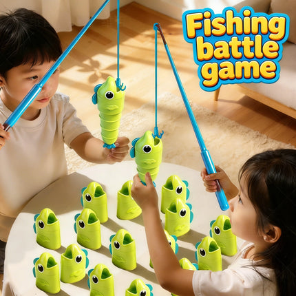 Funny Telescoping Fishing Family Party Battle Game Toy Fish Catch Game 2 Player size fish competition interactive game Toy Party