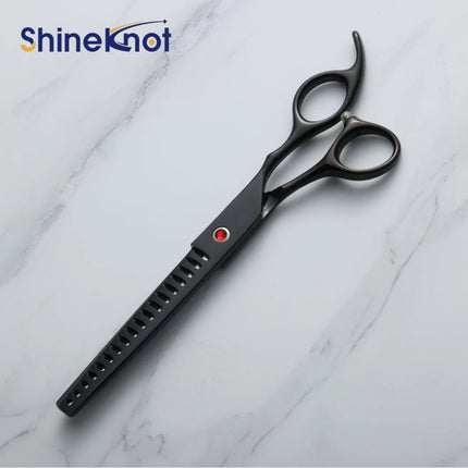 SHINEKNOT 7-Inch Pet Scissors Set Specially Designed For Dog Hair Cutting With Curved Scissors Teddy Bear Professional Hair Trim