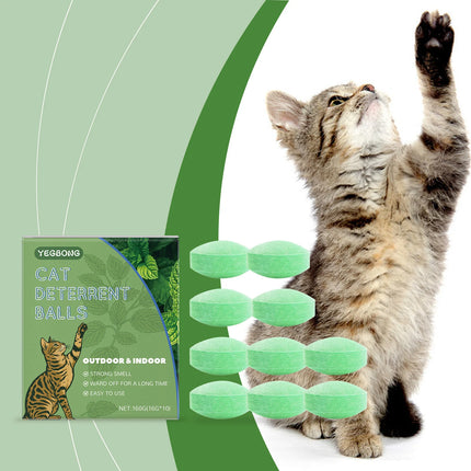 Convenient Cat Repellent Pills – Mild & Non-Irritating,Ready-to-Use (Just Place),Suitable for Sofas/Potted Plants/Lawns/Gardens