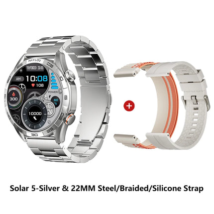 HAYLOU Solar 5 Voice Calling Smartwatch 1.58'' AMOLED Display 60Hz Smart Watch 24H Health Monitoring Sports Smartwatch for Men