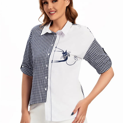 Women Plus Size Woven Spring And Autumn Fashionable Shirt