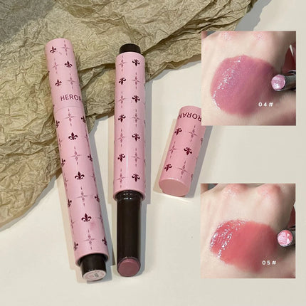 Mulberry Purple Shimmer Lip Jelly Pen Moisturizing Mirror Water Light Solid Lip Gloss Film-forming Non-Fading Gloss Lipstick