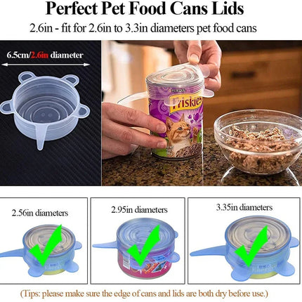 Silicone Can Covers Small Silicone Stretch Lids 6p Silicone Jar Lids Food Safe Lids for Yogurt Jars Bowls 2.6 Inch