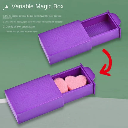Wonderful Magic Purple Magic Box Plastic Trick Performance Magic Disappearing Box Magic Trick Props for Kids Teens