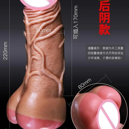 Cowboy and Cowgirl Masturbator Kit with Realistic Vagina and Anus, Clitoris Stimulator, Penis Enlargement, 18+ Adult Sex Toys