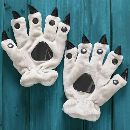 Winter Soft Warm Monster Dinosaur Paw Funny Slippers for Men Women Kids Parent-child Home House Slipper Shoes Room Cotton Shoes