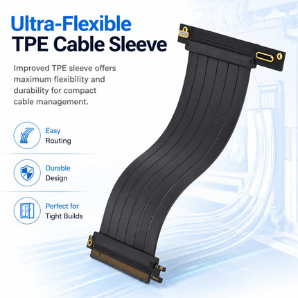 PCI Express 3.0/4.0 x16 to x16 Gen 4 GPU Double Reverse Graphics Card  Extension Cable Riser Card For ITX gold-plated Connector