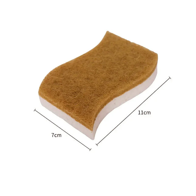 1/6/12PCS Natural Cellulose & Coconut Kitchen Sponge - White for Dishes