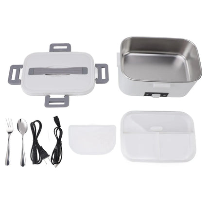 Electric Lunch Box 1.8L 360 Degree Circulation Heating SUS304 Liner Dishwasher Safe Portable Lunch Warmer Box