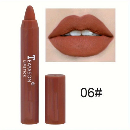 12 Colors Matte Lipstick, Pigmented Moisturizing Lip Gloss, Easy-to-apply Lip Gloss, Matte Rotating Lipstick Pen