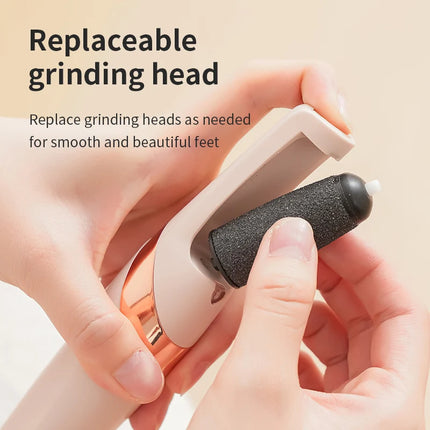 Electric Foot Grinder Portable Replaceable Roller Foot File Pedicure Tool for Heel Dry Dead Skin Callus Removal Home Salon Use