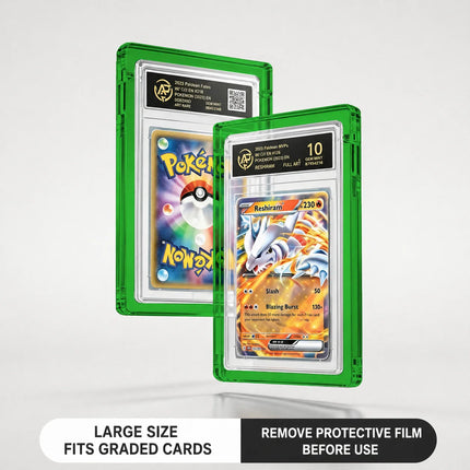 Extended Acrylic Graded Card Display Case for PSA BGS Slabs, Magnetic Protective Trading Card Holder for Pokémon, Sports Cards