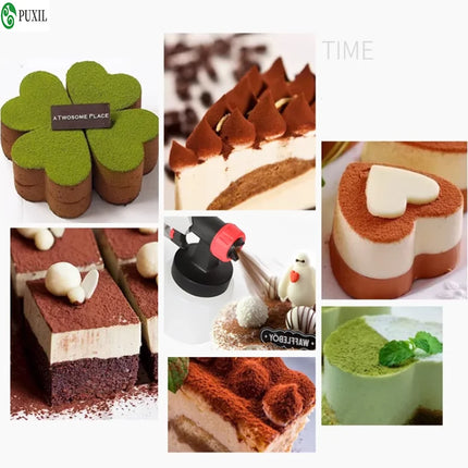 Sand blasting machine baking chocolate French pastry mousse birthday cake small household spray cream dessert spray gun