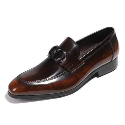 Men's Formal Shiny Handmade Leather Shoes Set Foot Business Casual Slip-on Shoe Shoes