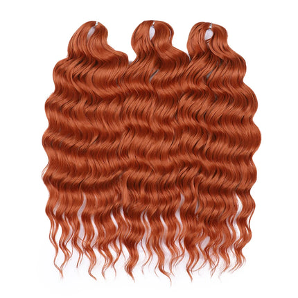 Anna Hair Synthetic Loose Deep Wave Braiding Hair Extensions 24 Inch Water Wave Braid Hair Ombre Blonde Twist Crochet Curly Hair
