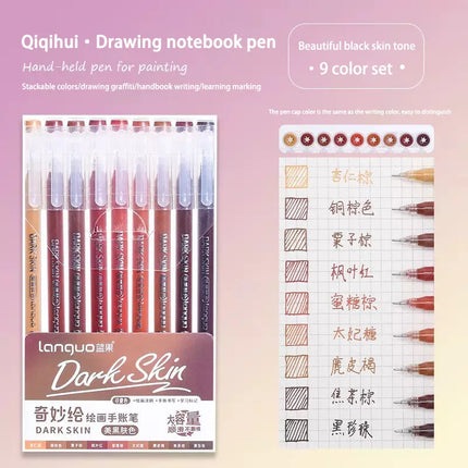 Languo 27-207 Colors Of One Set Drawing Handbook Pens Student DIY Graffiti Multi-Color Gel Pen Writing Marker Stationery