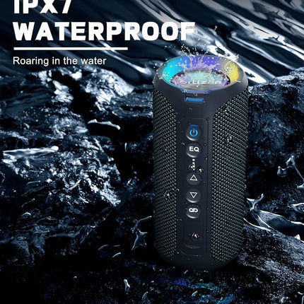 Ortizan X8 Pro Waterproof Bluetooth Speaker Portable Powerful Sound Box Bass Boost Dual Pairing True Wireless Speaker TF/AUX in