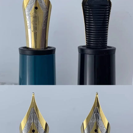 Wing Sung 630 Brief Fountain Pen Iraurita Nib 0.5~0.7mm Nib Piston Resin Gold Clip Pen Stationery Business Gifts Writing
