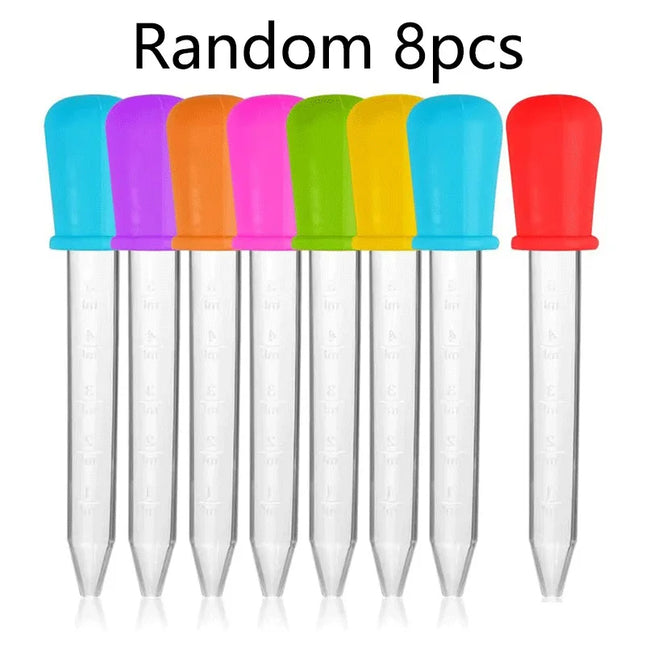 4-32pcs 5ml Small Plastic Graduated Dropper Liquid Eye Ear Pipette Drawing Paint Tools Lab Experiment For Children Kids Gift