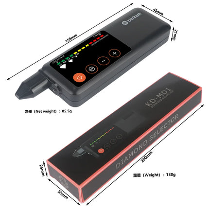 Type-C Rechargeable Diamond Test Pen Thermal Conductivity UV Hardness Stainless Steel Tool For Jade Jadeite Moissanite Crystal