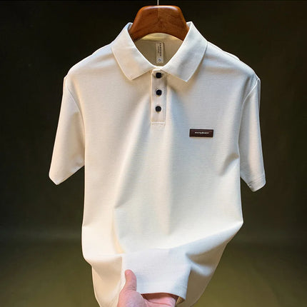 Men's Summer Short-Sleeved Polo Shirt 2025 New Large Simple T-shirt Top Versatile Casual Men's Clothing