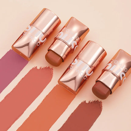 O.TWO.O Lipstick Blush Stick 3-in-1 Eyes Cheek and Lip Tint Buildable Waterproof Lightweight Cream Multi Stick Makeup for Women