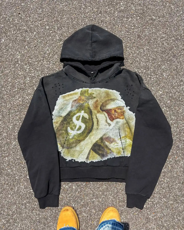 Harajuku casual printed hoodie women street sweatshirt y2k oversized goth men and women sportswear hoodie