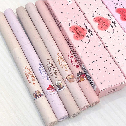 Nude Lip Liner Gege Bear Matte Velvet Lip Liner Pencil Long-lasting Waterproof Draw Lip Line Pen