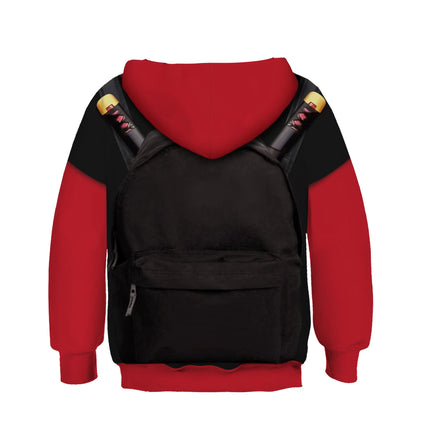Boys Deadpool Costume Cosplay Hoodie | New Kids Printed Pullover for Fall/Winter | Halloween & Christmas Outfit Gift Idea