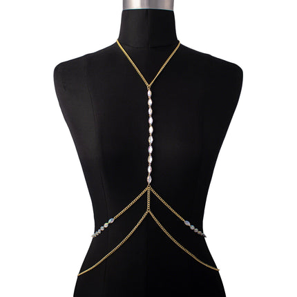 Summer Body Chain Harness Acrylic Waist Belly Chain for Women Sexy Accessories 2025 New Body Jewelry Decoration