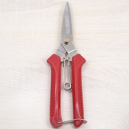 190mm Straight Head Pruning Shears Stainless Steel Non Slip Handle Garden Scissors For Bonsai Household Use