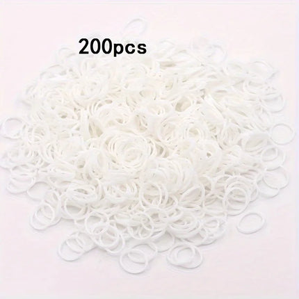 200pcs Rubber Loom Bands DIY Bracelets Wristband Silicone Rubber Hairbands Craft Kit Toys Birthday Christmas Gift Party Supplies
