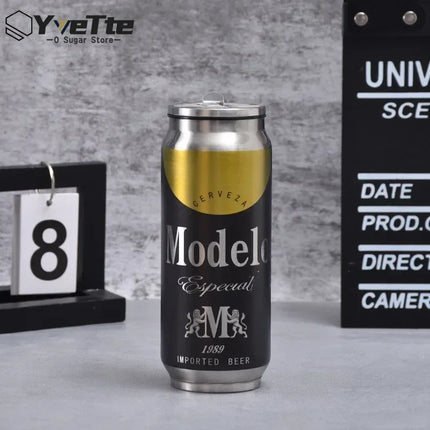 500ML Termos Beer Cup 304 Stainless Steel Car Thermos Cola Can Laser Printing Botella De Acero Inoxidable Ninos Garrafa Termica