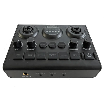F10 Live Sound Card Streaming Audio Voice DJ Mixer Sound Card Audio for Voice Podcast Live Control Kit Podcast Accessories