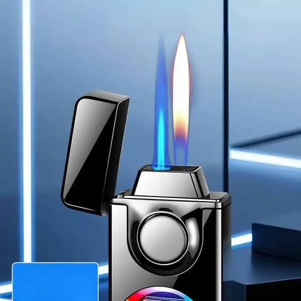 2025 Voice Controlled Ignition Gas Lighter 4 Ignition Methods Battery Display Open Fire Switching Jet Fire USB Electric Lighters