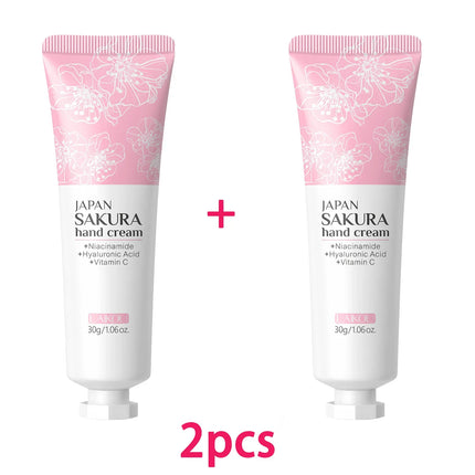 LAIKOU Sakura Hand Cream Whitening Wrinkle Removal Anti-crack Moisturizing Nourishing  Lotion Intensive Repair Hand Gream 30g
