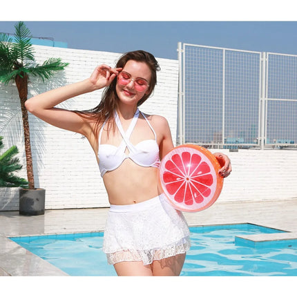 Inflatable Water Play Ball Watermelon Orange Three-dimensional Beach Ball Inflatable Toys Pool Racket Pool Party Decoration