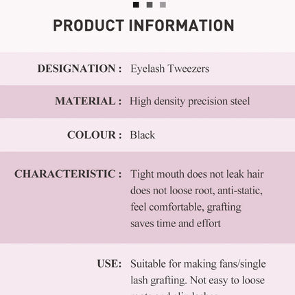 SAKURAHANA Professional Eyelash Tweezers Black Fiber Tip For Lash Extensions Mega Volume Mink Lashes Tool Makeup Artist Kit