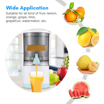 Electric Orange Juice Squeezer Hands Free Portable Citrus Juicer for Orange Lemon Apple Tomato Grape USB Powered
