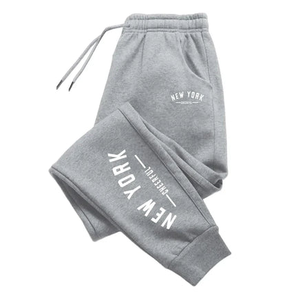 Men's Sweatpants New York Letter Printing Casual Pants Outdoor Fitness Sports Jogging Man Trousers Daily Gym Running Sportswear