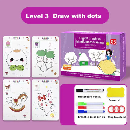 Montessori Math Toys Drawing Tablet Pen Control Hand Training Math Match Game Book Learning Educational Toys For Children Kids