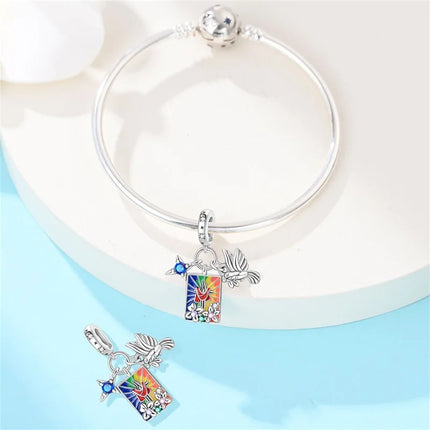 Original New 925 Sterling Silver Prayer Virgin Mary Charms Beads Fit Necklace Bracelet Accessory DIY Jewelry For Women Gift