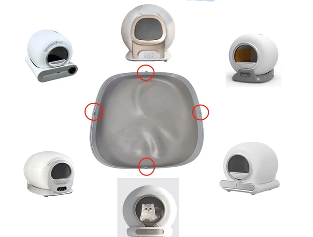 Automatic Cat Litter Box Accessories Silicone Pad Collecting Feces Bottom Capsule Cat Toilet Litter Box