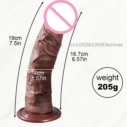 Realistic Dildo for Women Silicone Beginner G-spot Anal Stimulation Dildo with Strong Suction Cup for Adult Sex Toy Masturbator