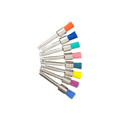 100 Pcs/box Dental Color Polishing Brush Disposable Polishing Cup Oral Cleaning Pen Flat Head Cassette Polishing Tool Polishing