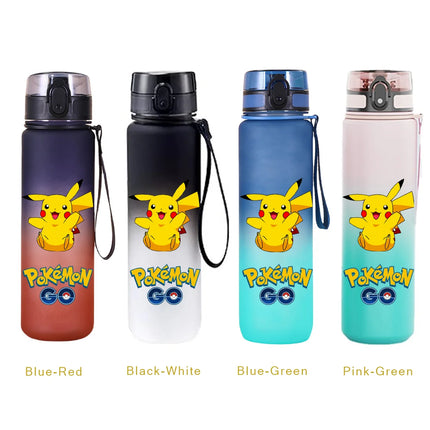 650ML Pikachu Anime Pokemon Portable Plastic Water Bottle High Capacity Outdoor Pikachu Water Cup for Kids Sports Water Bottle