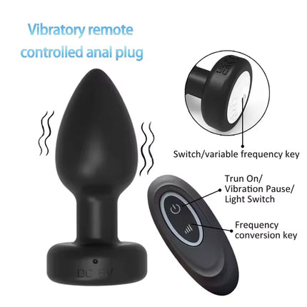 Remote Control Anal Vibrator Male Wireless Butt Plug Gay Prostate Massager Female LED Vagin Stimulator Adult Sex Toys for Men