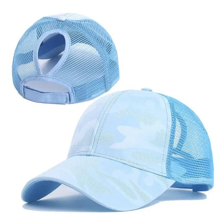 Summer Mesh Baseball Caps for Women Men Adjustable High Ponytail Hats Messy Cap Quick-Drying Hollow Snapback Sports Baseball Hat