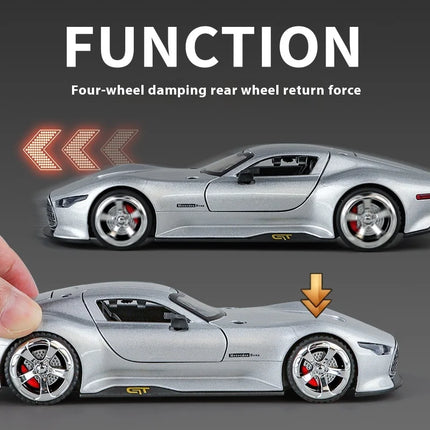 1:32 Mercedes Benz AMG Vision GT Supercar Alloy Diecast Car Model Sound And Light Classic Hobby Collectibles Gifts For Boyfriend