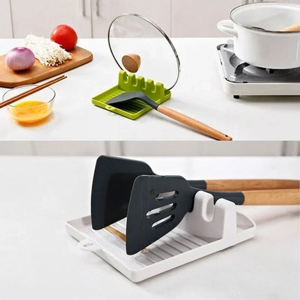 Pan Lid Holder Supports Spoons Pot Cover Rests Spatula Stand For Kitchen Convenience Utensils Tools Accessories Cooker Organizer